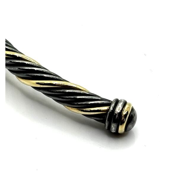 DAVID YURMAN Women's Vintage Blackened 18k Gold Twisted Cable Collar Necklace - Picture 7 of 7